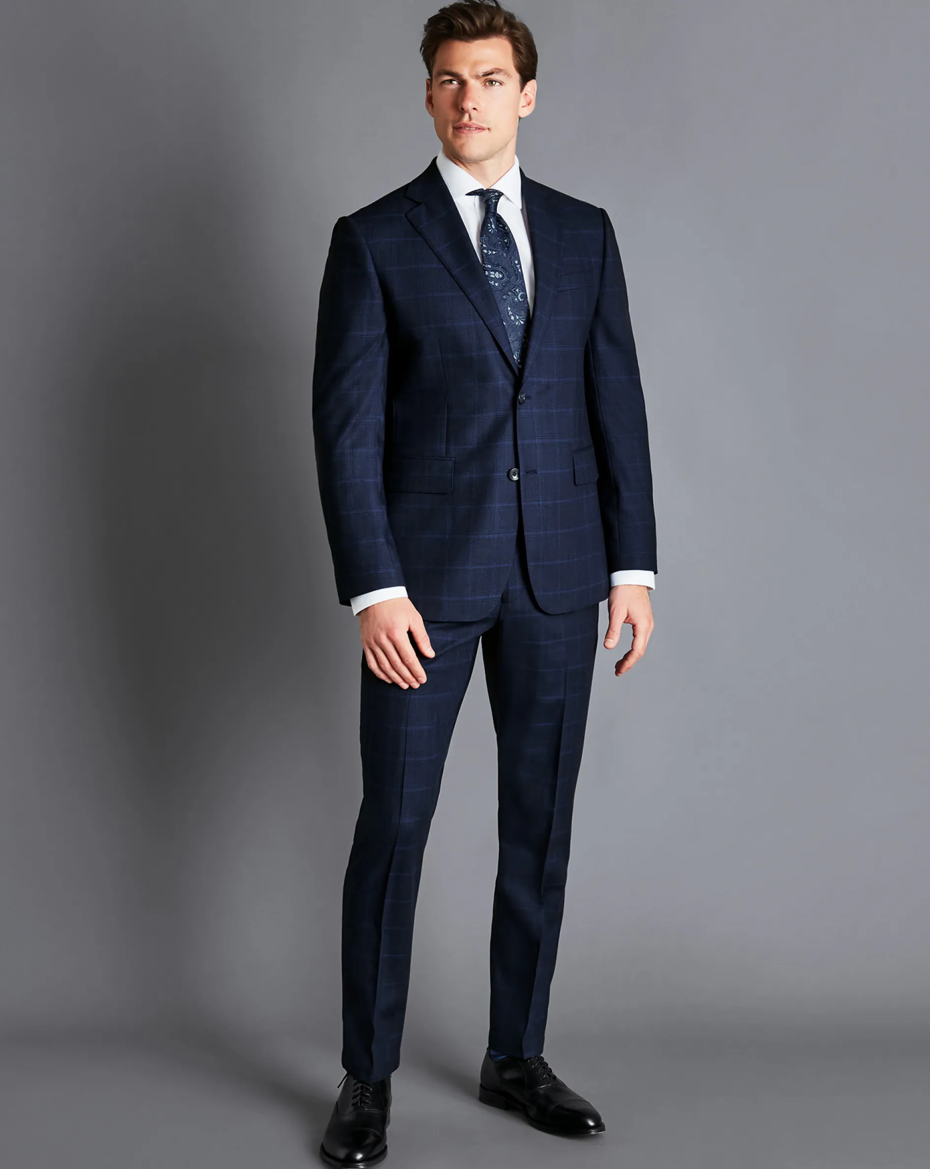 Online Charles Tyrwhitt Prince of Wales Check Suit Jacket - French Blue
