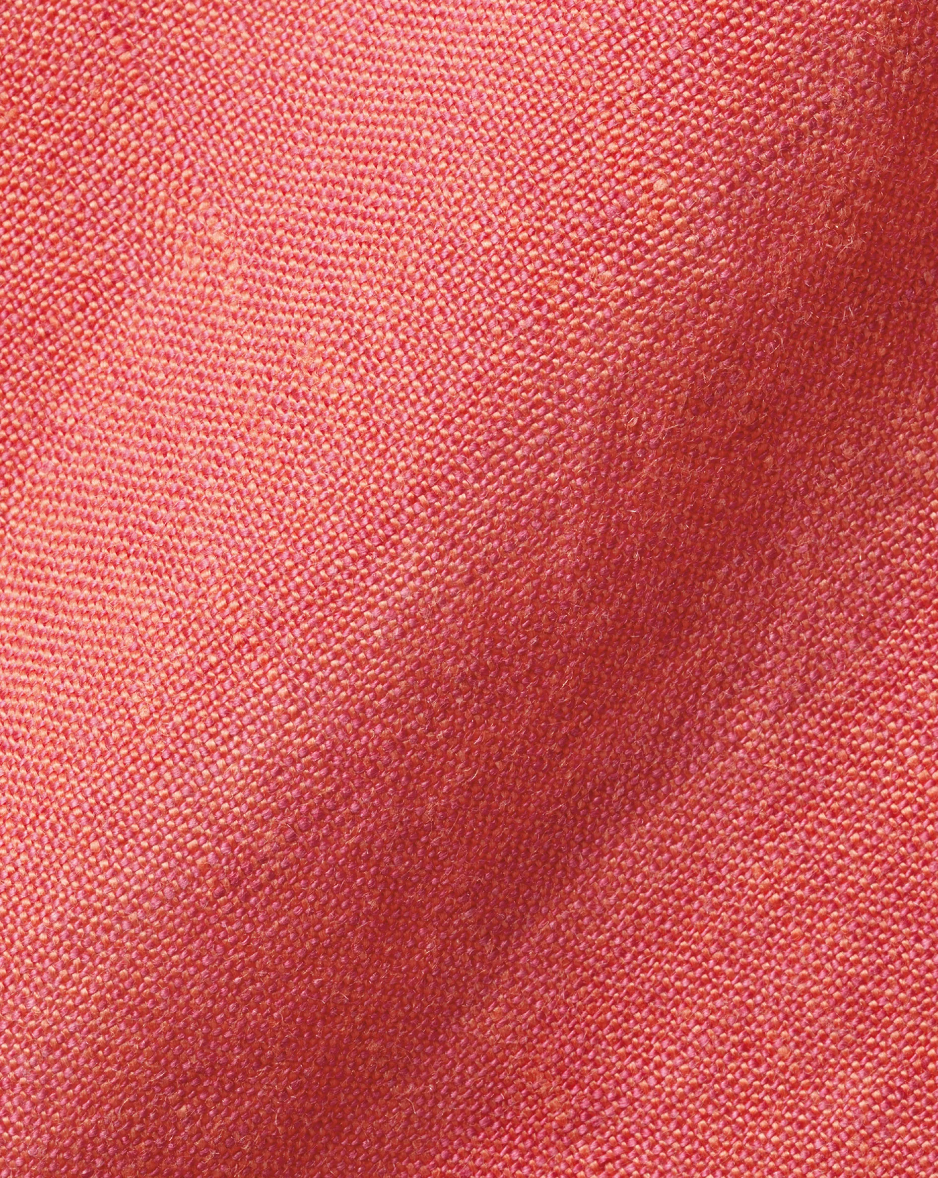Cheap Charles Tyrwhitt Pure Linen Shirt - Coral Pink