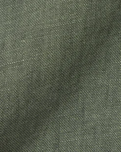 Online Charles Tyrwhitt Pure Linen Shirt - Green Olive