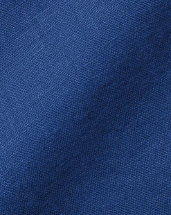 Best Charles Tyrwhitt Pure Linen Shirt - Blue Royal