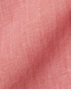 Shop Charles Tyrwhitt Pure Linen Shirt - Salmon Pink