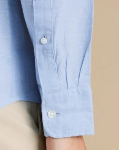 New Charles Tyrwhitt Pure Linen Shirt - Blue Sky