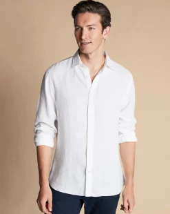 Flash Sale Charles Tyrwhitt Pure Linen Shirt - White