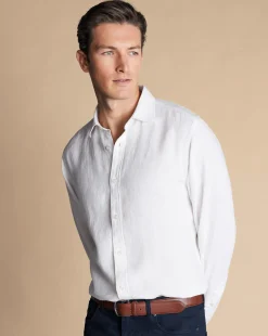 Flash Sale Charles Tyrwhitt Pure Linen Shirt - White