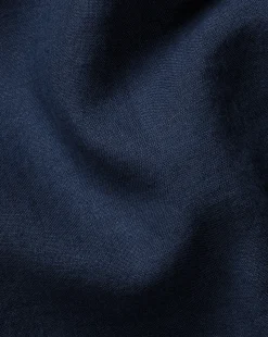 Cheap Charles Tyrwhitt Pure Linen Short Sleeve Shirt - Navy