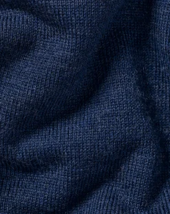 Online Charles Tyrwhitt Pure Merino Quarter Zip Sweater - Ink Blue
