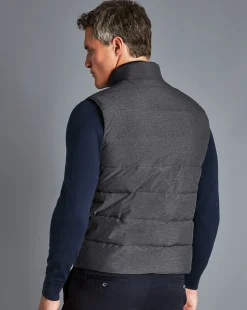 Cheap Charles Tyrwhitt Quilted Vest - Grey Melange