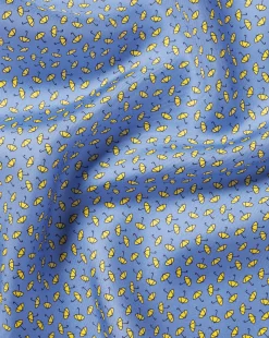 Clearance Charles Tyrwhitt Raining Cats And Dogs Print Silk Pocket Square - Cornflower Blue