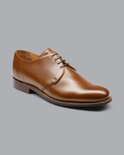 Cheap Charles Tyrwhitt Rubber Sole Leather Derby Shoes - Dark Tan
