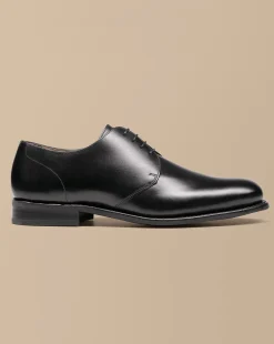Best Sale Charles Tyrwhitt Rubber Sole Leather Derby Shoes - Black