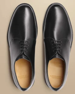 Best Sale Charles Tyrwhitt Rubber Sole Leather Derby Shoes - Black