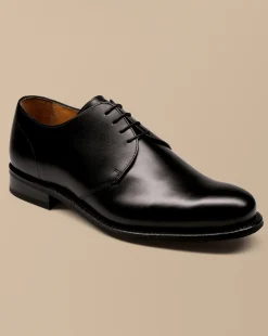 Best Sale Charles Tyrwhitt Rubber Sole Leather Derby Shoes - Black