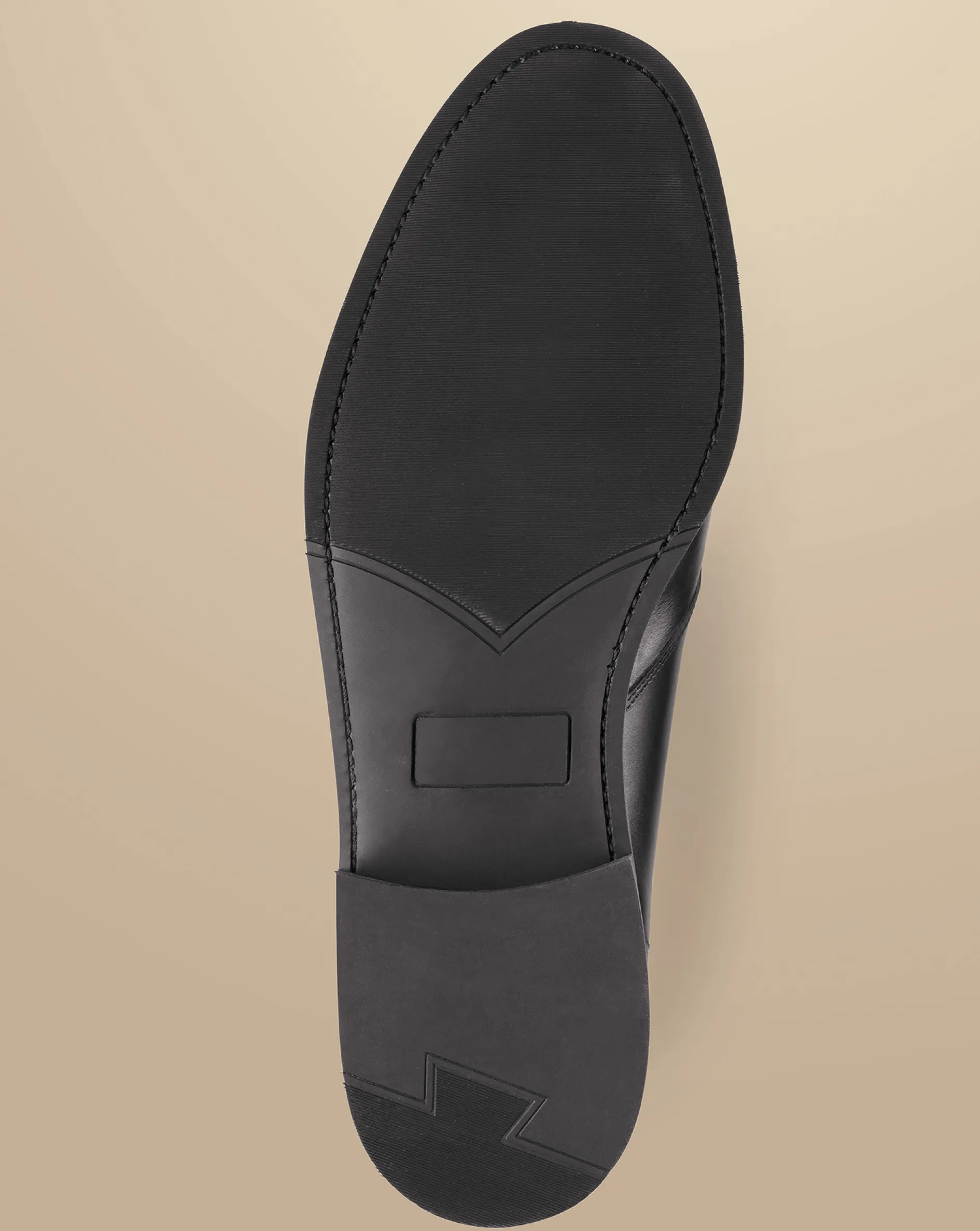 Best Sale Charles Tyrwhitt Rubber Sole Leather Derby Shoes - Black