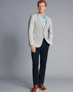 Best Charles Tyrwhitt Seersucker Jacket - Silver Grey