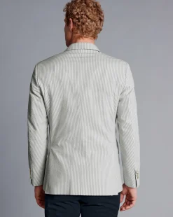 Best Charles Tyrwhitt Seersucker Jacket - Silver Grey