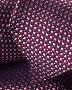 Cheap Charles Tyrwhitt Semi Plain Pattern Silk Tie - Dark Pink