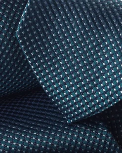 Online Charles Tyrwhitt Semi Plain Pattern Silk Tie - Blue Dark Turquoise