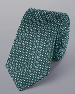 Cheap Charles Tyrwhitt Semi-Plain Silk Slim Tie - Green
