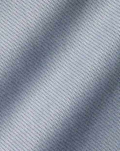 Best Charles Tyrwhitt Semi-Spread Collar Egyptian Cotton Hampton Weave Shirt - Steel Blue