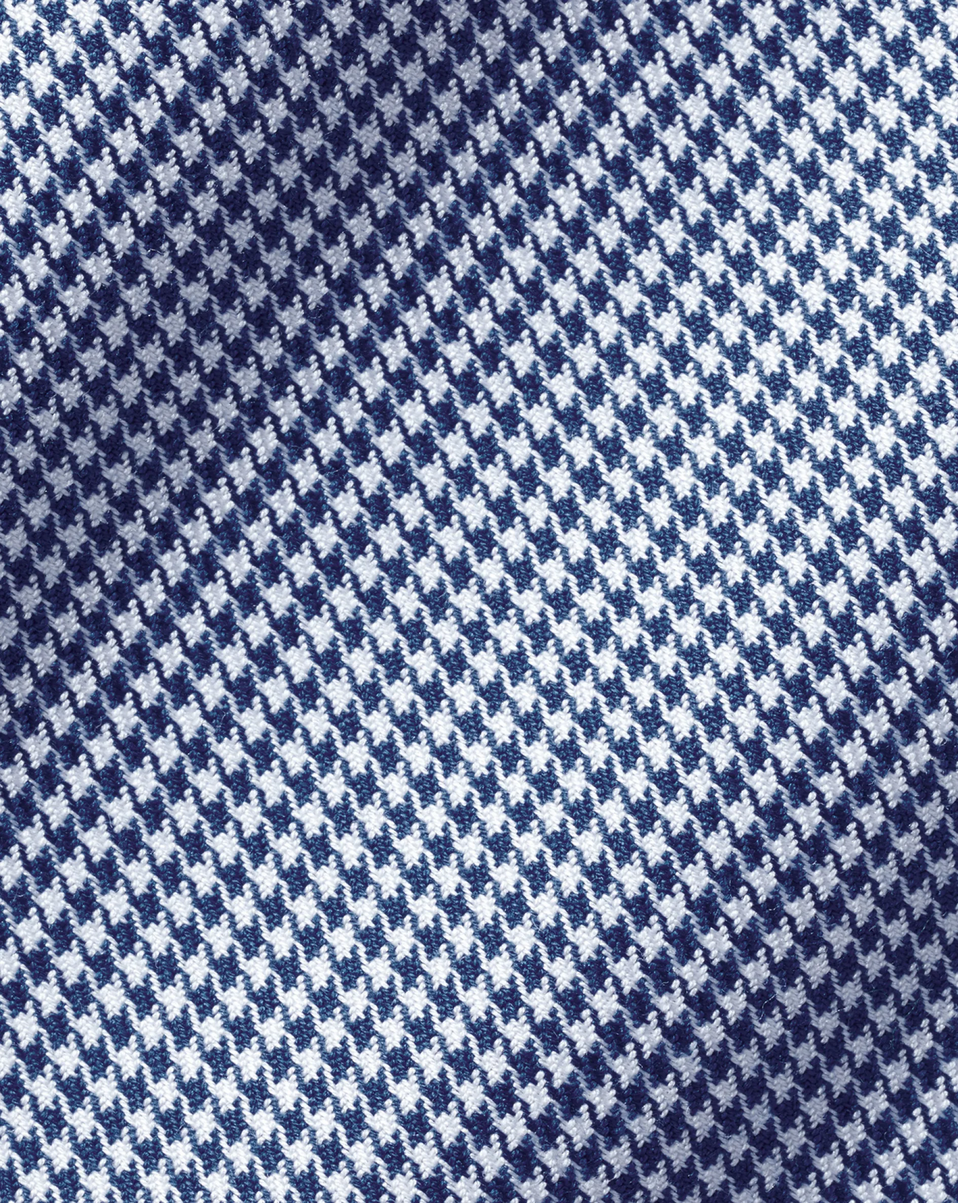Outlet Charles Tyrwhitt Semi-Spread Collar Egyptian Cotton Puppytooth Shirt - Blue Royal