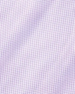 Clearance Charles Tyrwhitt Semi-Spread Collar Egyptian Cotton Twill Small Grid Check Shirt - Purple Violet