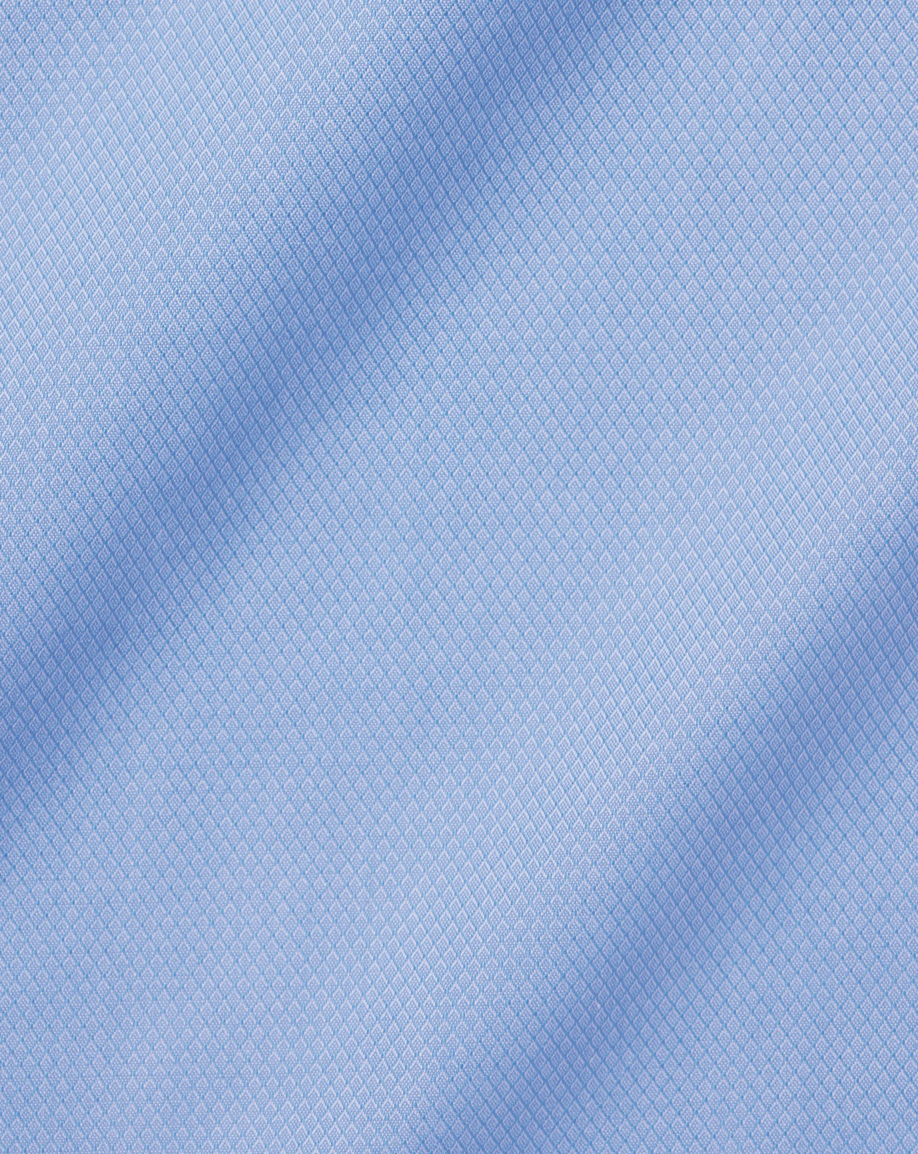 Clearance Charles Tyrwhitt Semi-Spread Collar Egyptian Cotton Berkshire Weave Shirt - Cornflower Blue
