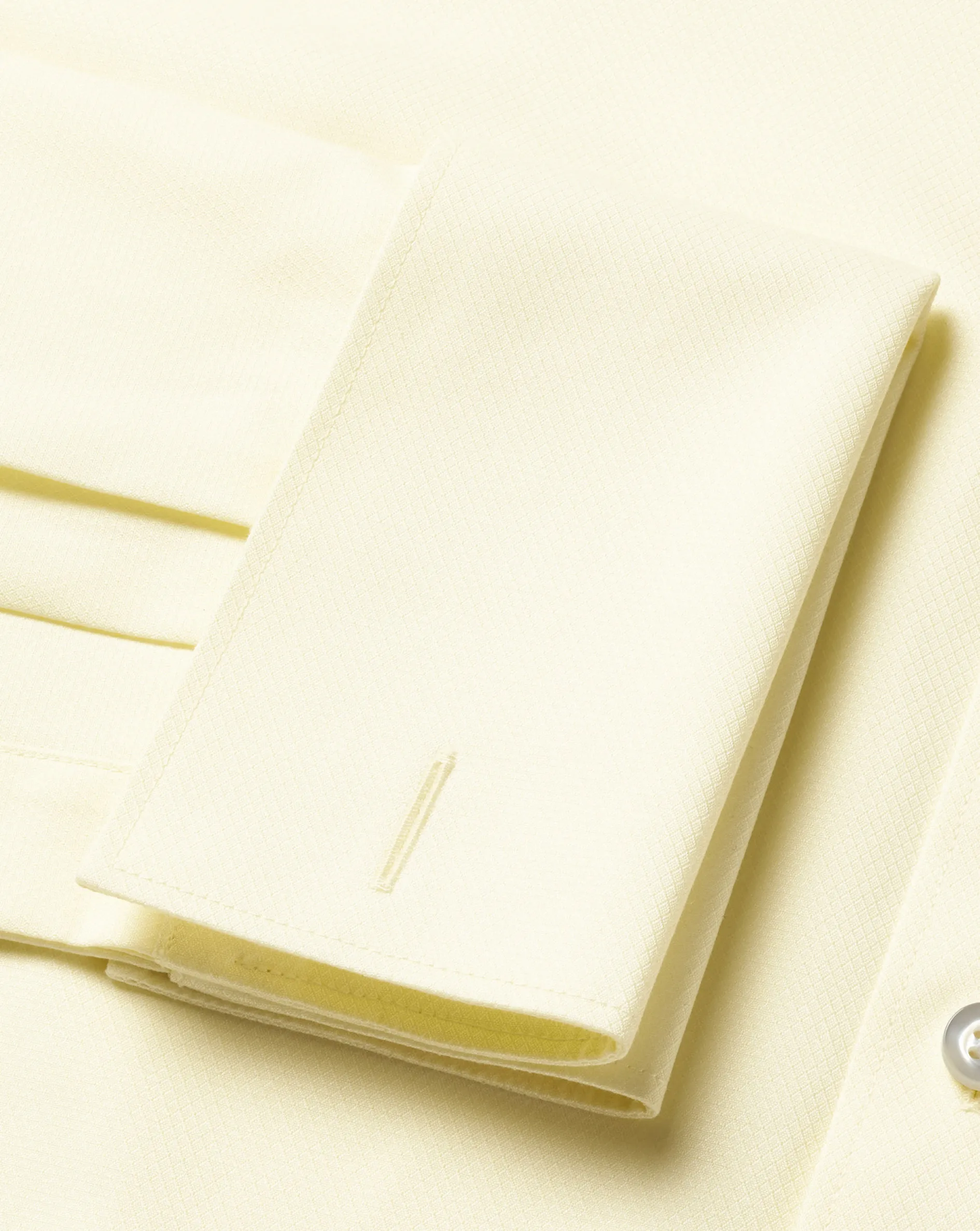 Online Charles Tyrwhitt Semi-Spread Collar Egyptian Cotton Berkshire Weave Shirt - Lemon Lemon Yellow