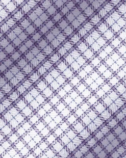 Outlet Charles Tyrwhitt Semi-Spread Collar Egyptian Cotton Multi Check Shirt - Mauve Purple