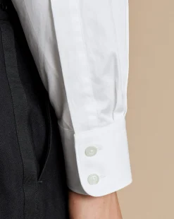 Hot Charles Tyrwhitt Semi-Spread Collar Luxury Twill Shirt - White