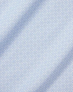 Best Sale Charles Tyrwhitt Semi-Spread Collar Non-Iron Decorative Print Shirt - Blue Sky