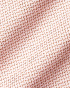 Hot Charles Tyrwhitt Semi-Spread Collar Non-Iron Stretch Texture Shirt - Orange