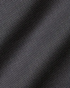 Clearance Charles Tyrwhitt Semi-Spread Collar Non-Iron Stretch Texture Shirt - Charcoal Grey