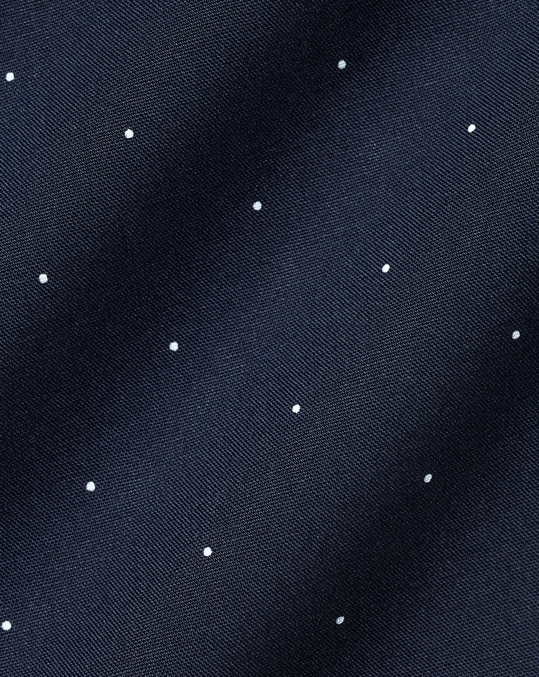 Flash Sale Charles Tyrwhitt Semi-Spread Collar Non-Iron Spot Print Shirt - Navy