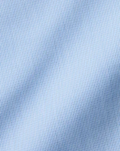 Online Charles Tyrwhitt Semi-Spread Collar Twill Printed Trim Shirt - Blue Sky