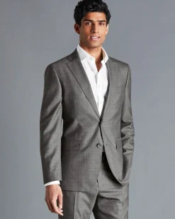 Outlet Charles Tyrwhitt Sharkskin Suit Jacket - Grey