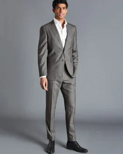 Outlet Charles Tyrwhitt Sharkskin Suit Jacket - Grey