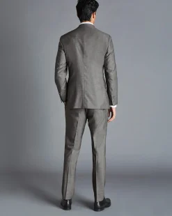 Outlet Charles Tyrwhitt Sharkskin Suit Jacket - Grey