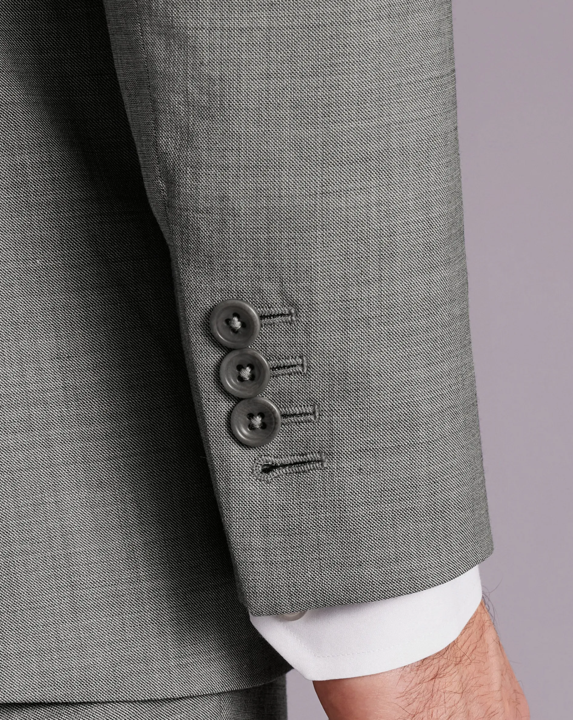 Cheap Charles Tyrwhitt Sharkskin Suit Jacket - Light Grey