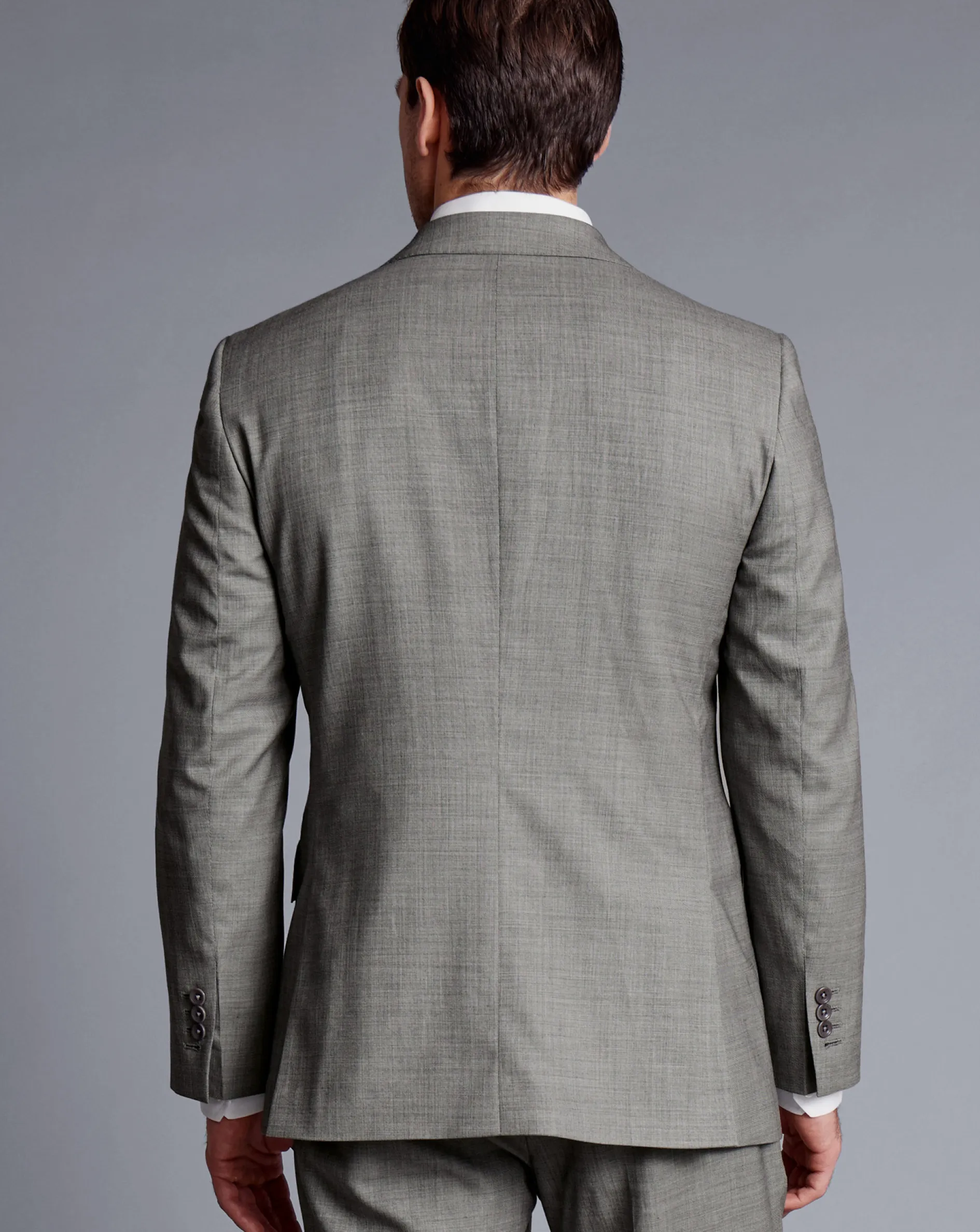 Cheap Charles Tyrwhitt Sharkskin Suit Jacket - Light Grey
