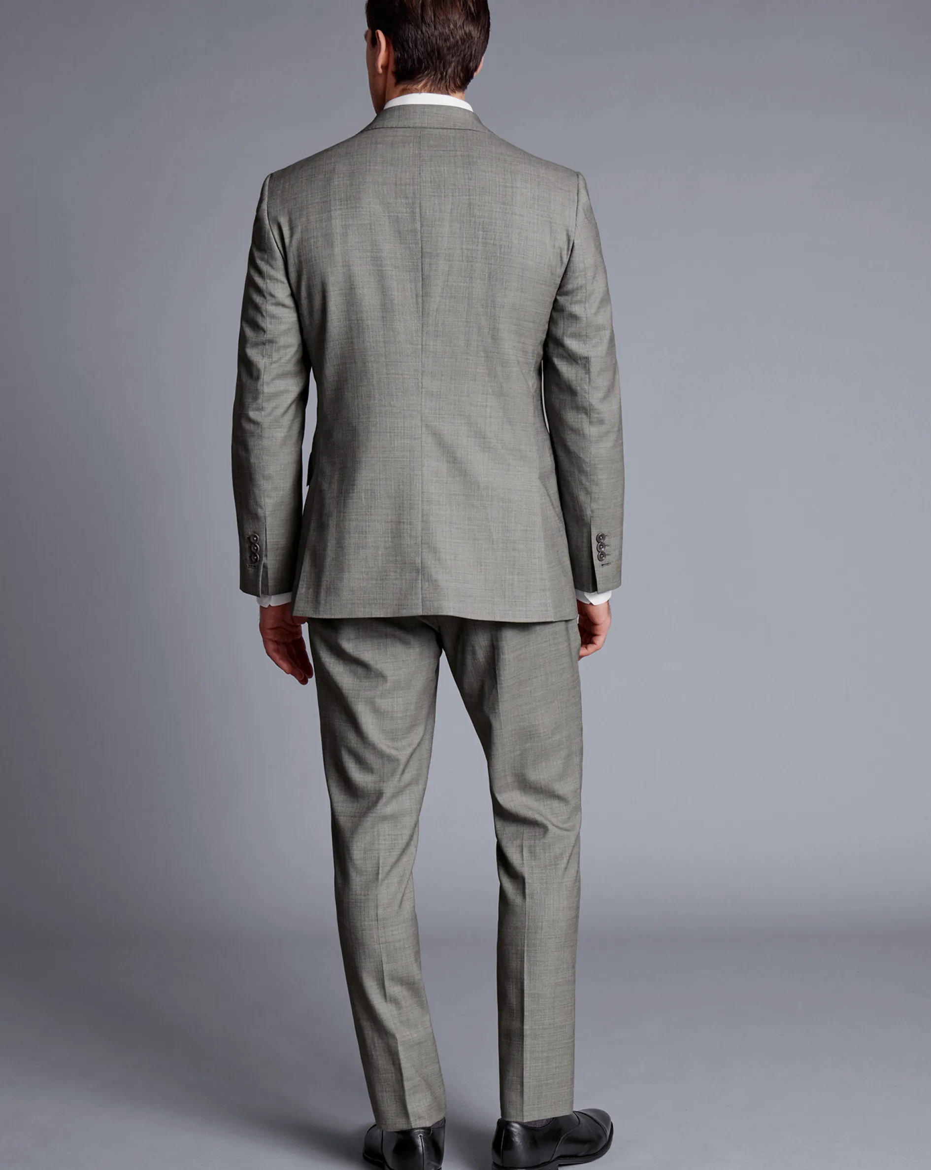Cheap Charles Tyrwhitt Sharkskin Suit Jacket - Light Grey