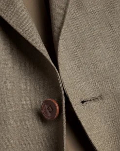 Online Charles Tyrwhitt Sharkskin Suit Jacket - Oatmeal