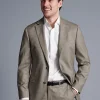 Clearance Charles Tyrwhitt Sharkskin Suit Jacket - Taupe