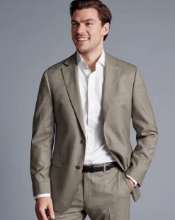 Clearance Charles Tyrwhitt Sharkskin Suit Jacket - Taupe