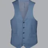 Flash Sale Charles Tyrwhitt Sharkskin Suit Vest - Cornflower Blue