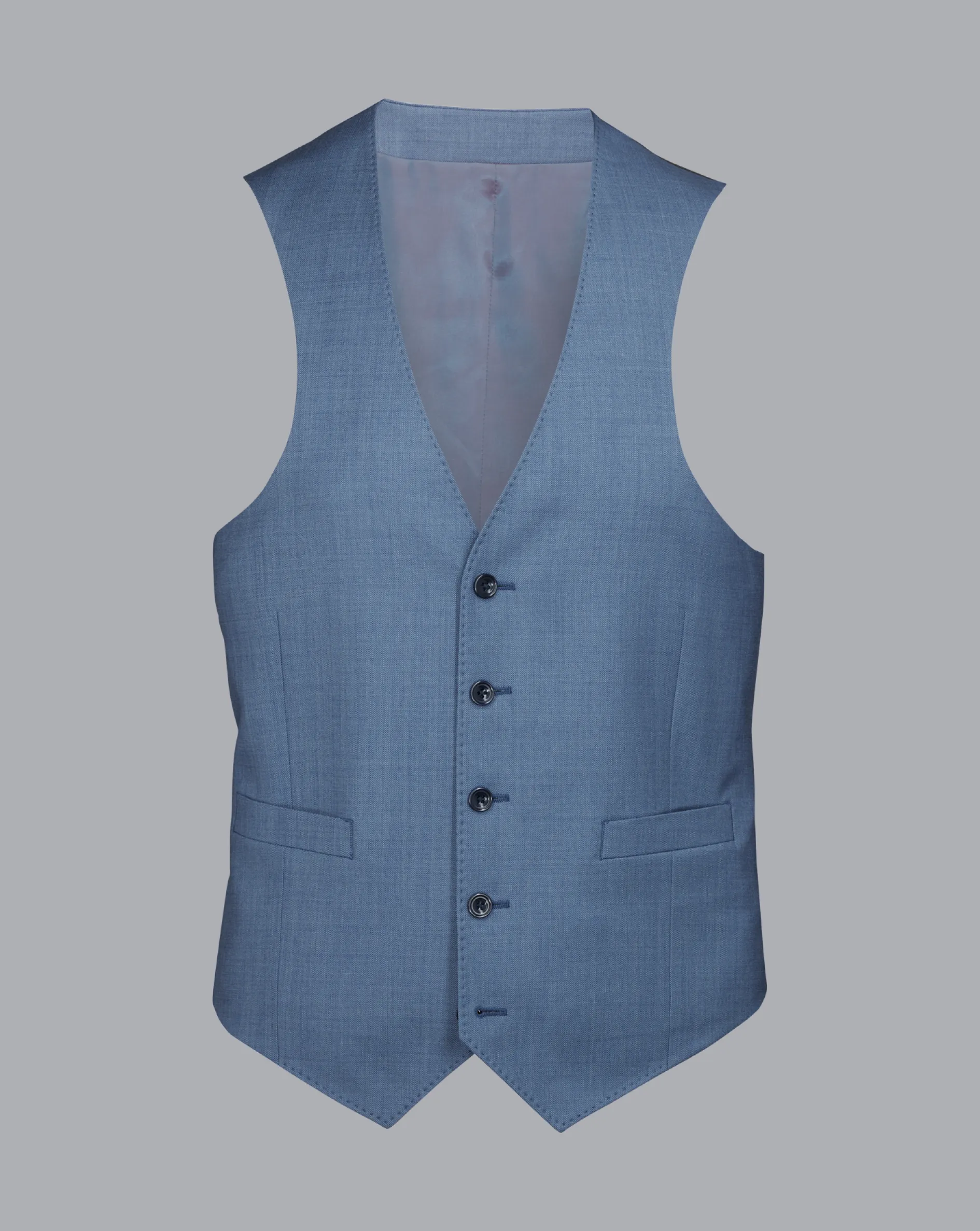 Flash Sale Charles Tyrwhitt Sharkskin Suit Vest - Cornflower Blue