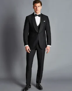 Shop Charles Tyrwhitt Shawl Lapel Tuxedo Jacket - Black