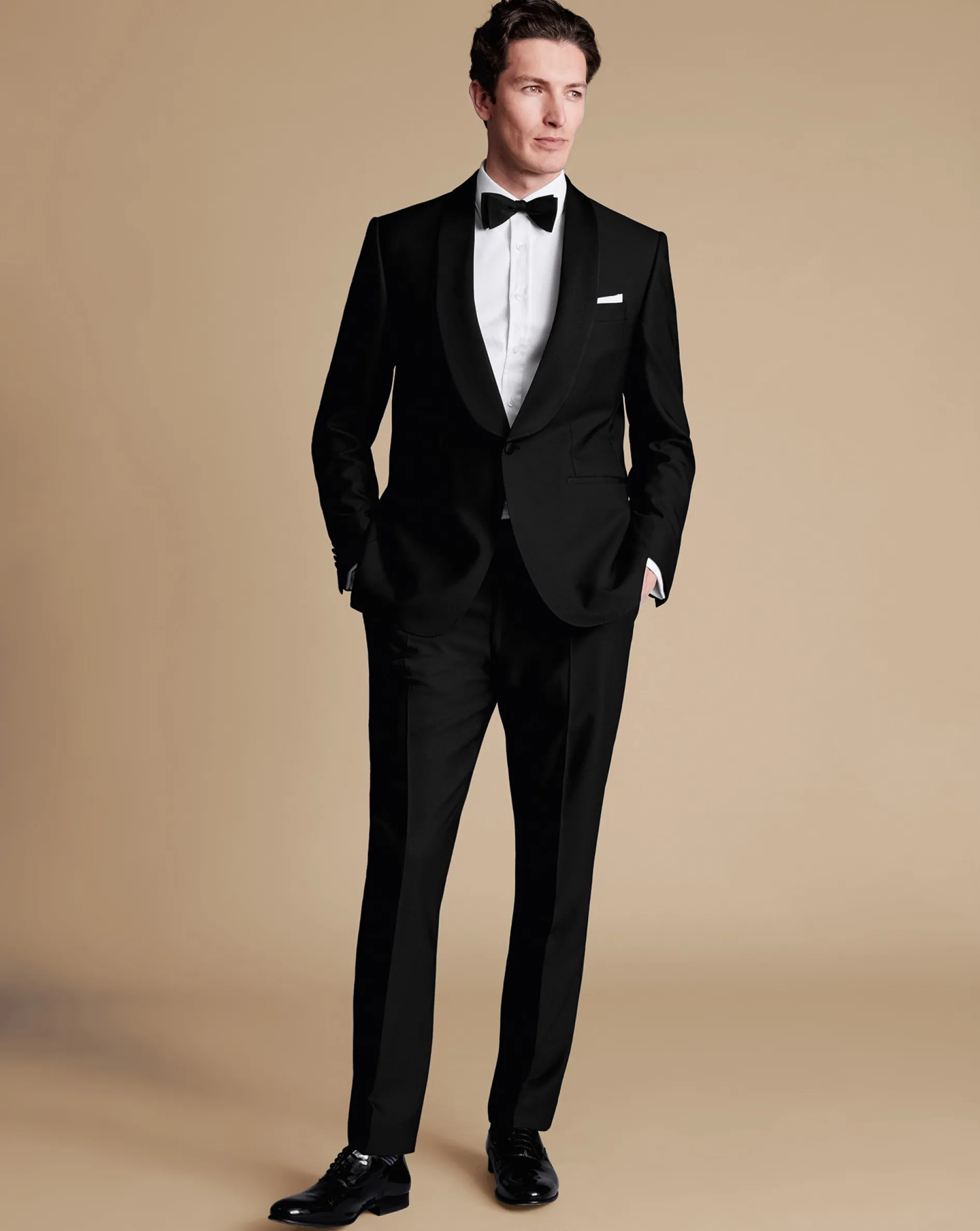 Flash Sale Charles Tyrwhitt Shawl Lapel Tuxedo Jacket - Black