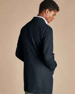 Sale Charles Tyrwhitt Showerproof Cotton Raincoat - Dark Navy