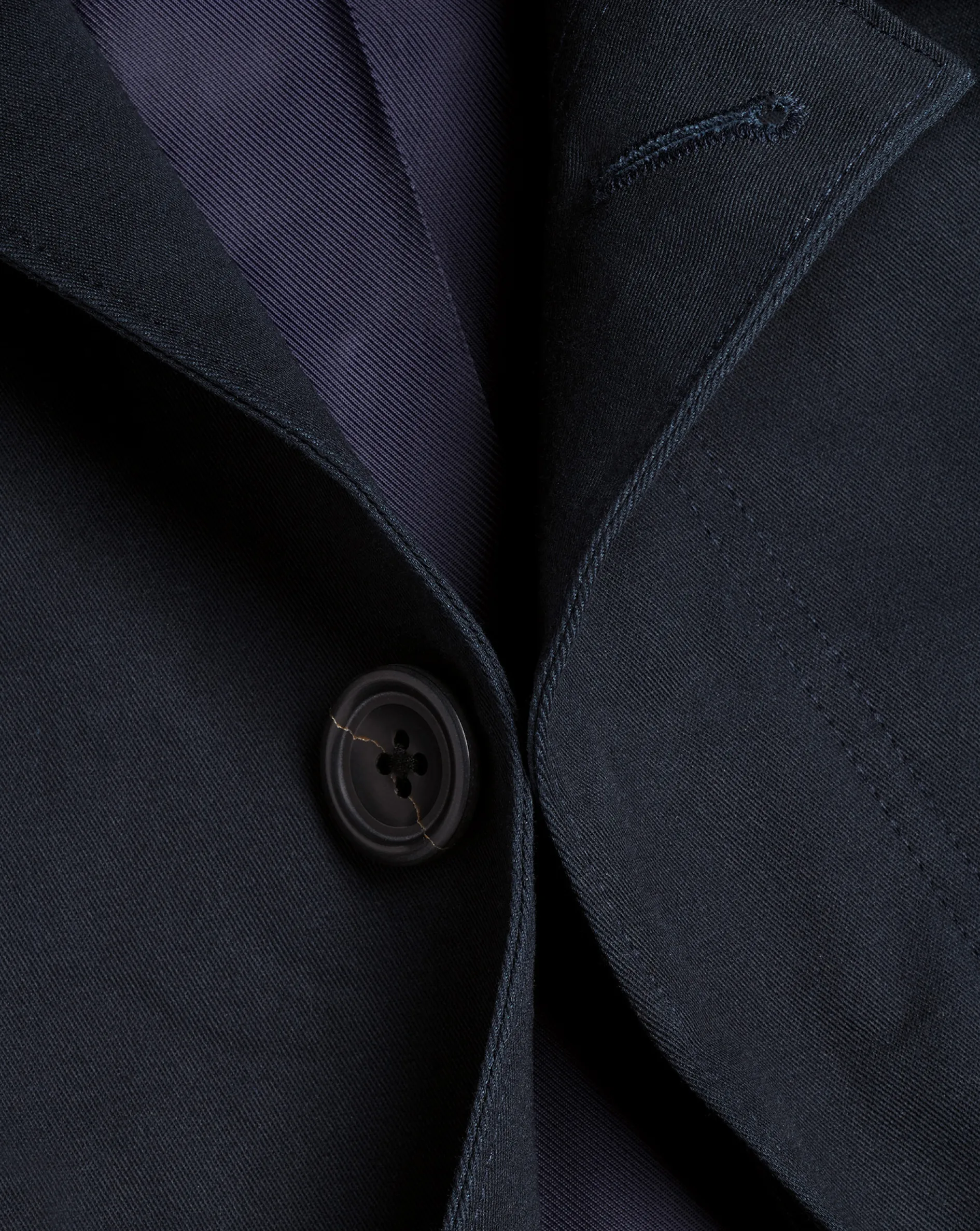 Sale Charles Tyrwhitt Showerproof Cotton Raincoat - Dark Navy