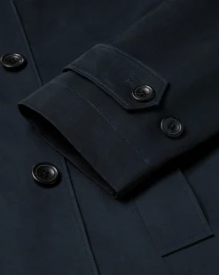 Sale Charles Tyrwhitt Showerproof Cotton Raincoat - Dark Navy